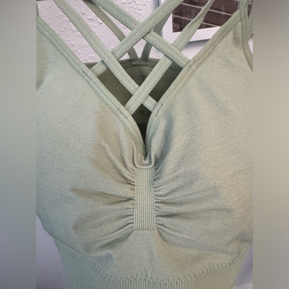 Zenana Outfitters Navy and Sage Sports Bras - Picture 12 of 16